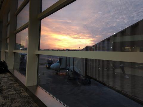 Airport sun rise.