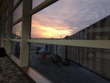 Airport sun rise.
